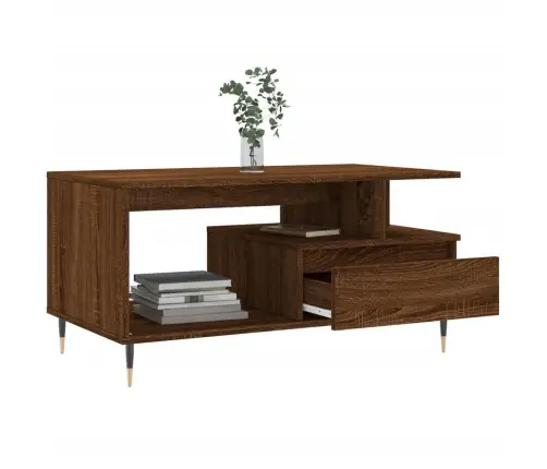 Kafijas Galdiņš, Ozolkoka Krāsa, 90X49X45 Cm, Inženierijas Koks Vidaxl