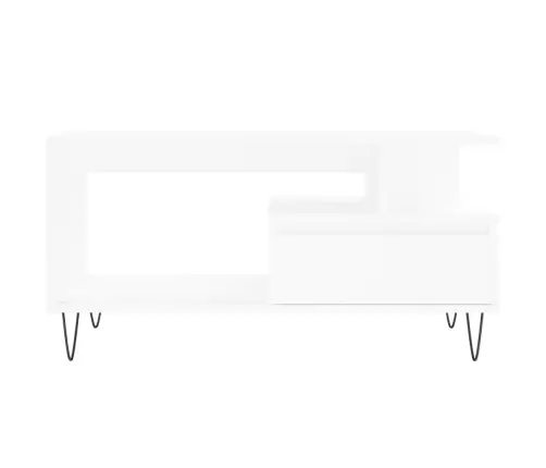 Kavos Staliukas, Baltos Spalvos, 90X49X45cm Apdirbta Mediena