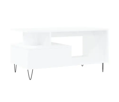 Kavos Staliukas, Baltos Spalvos, 90X49X45cm Apdirbta Mediena