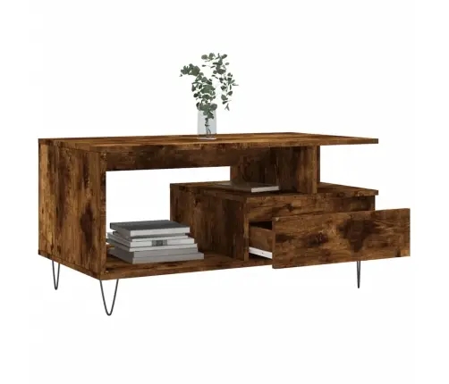 Kafijas Galdiņš, Ozolkoka Krāsa, 90X49X45 Cm, Inženierijas Koks Vidaxl