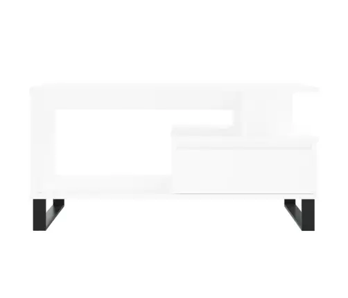 Kafijas Galdiņš, Balts, 90X49X45 Cm, Inženierijas Koks Vidaxl