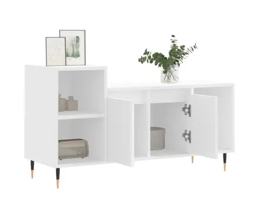 Televizoriaus Spintelė, Baltos Spalvos, 100X35X55cm Mediena