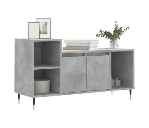 Tv Skapītis, Betona Pelēks, 100X35X55 Cm, Inženierijas Koks Vidaxl