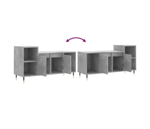 Tv Skapītis, Betona Pelēks, 100X35X55 Cm, Inženierijas Koks Vidaxl