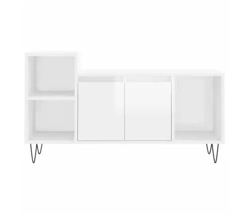 Televizoriaus Spintelė, Balta, 100X35X55cm Mediena, Blizgi