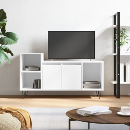 Tv Skapītis, Spīdīgi Balts, 100X35X55 Cm, Inženierijas Koks Vidaxl