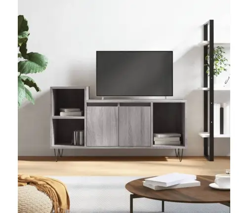 Televizoriaus Spintelė, Pilka Ąžuolo, 100X35X55cm Mediena