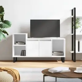 Tv Skapītis, Spīdīgi Balts, 100X35X55 Cm, Inženierijas Koks Vidaxl