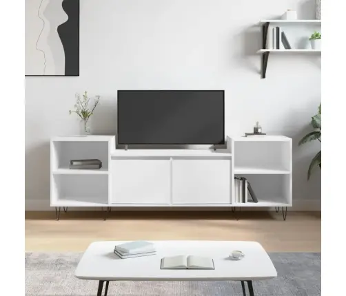 Televizoriaus Spintelė, Baltos Spalvos, 160X35X55cm Mediena