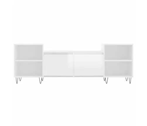 Telerikapp, Kõrgläikega Valge, 160 X 35 X 55 cm Tehispuit