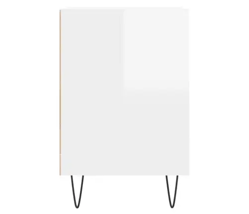 Telerikapp, Kõrgläikega Valge, 160 X 35 X 55 cm Tehispuit