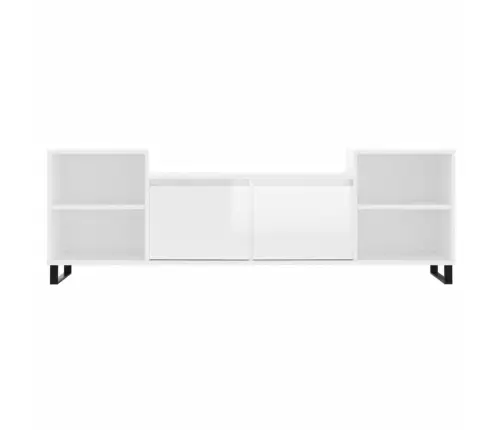 Telerikapp, Kõrgläikega Valge, 160 X 35 X 55 cm Tehispuit