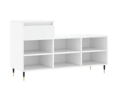 Apavu Plaukts, Balts, 102X36X60 Cm, Inženierijas Koks Vidaxl