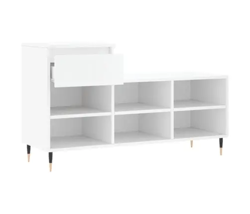Apavu Plaukts, Balts, 102X36X60 Cm, Inženierijas Koks Vidaxl