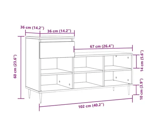 Apavu Plaukts, Spīdīgi Balts, 102X36X60 Cm, Inženierijas Koks Vidaxl