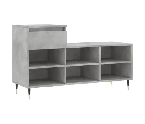 Apavu Plaukts, Betonpelēks, 102X36X60 Cm, Inženierijas Koks Vidaxl