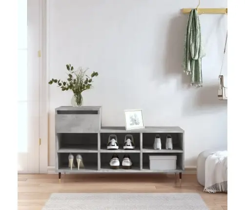 Apavu Plaukts, Betonpelēks, 102X36X60 Cm, Inženierijas Koks Vidaxl