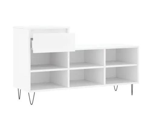 Spintelė Batams, Baltos Spalvos, 102X36X60cm Apdirbta Mediena