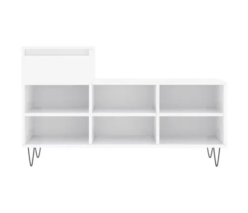 Jalatsikapp, Kõrgläikega Valge, 102X36X60 cm Tehispuit