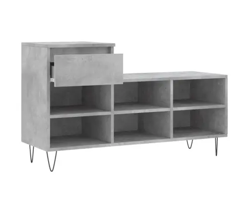 Apavu Plaukts, Betonpelēks, 102X36X60 Cm, Inženierijas Koks Vidaxl
