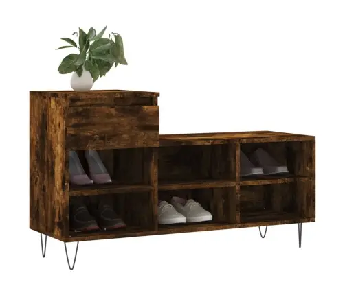 Apavu Plaukts, Ozolkoka Krāsa, 102X36X60 Cm, Inženierijas Koks Vidaxl