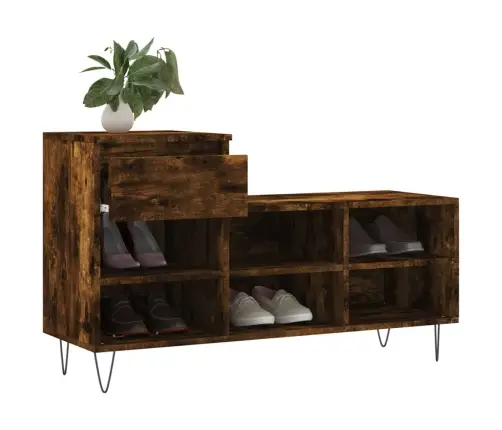 Apavu Plaukts, Ozolkoka Krāsa, 102X36X60 Cm, Inženierijas Koks Vidaxl