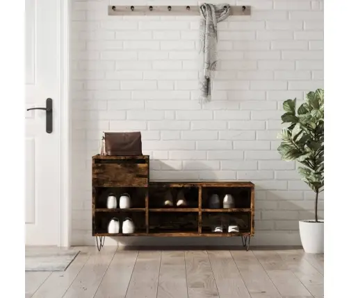 Apavu Plaukts, Ozolkoka Krāsa, 102X36X60 Cm, Inženierijas Koks Vidaxl