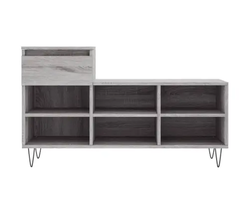 Apavu Plaukts, Pelēcīga Ozolkoka,102X36X60Cm, Inženierijas Koks Vidaxl