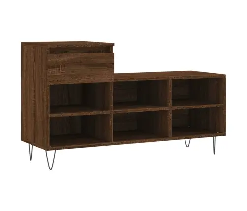 Apavu Plaukts, Brūna Ozolkoka, 102X36X60 Cm, Inženierijas Koks Vidaxl