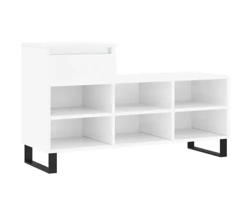 Spintelė Batams, Balta, 102X36X60cm Apdirbta Mediena, Blizgi