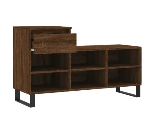 Apavu Plaukts, Brūna Ozolkoka, 102X36X60 Cm, Inženierijas Koks Vidaxl