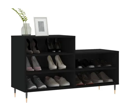 Spintelė Batams, Juodos Spalvos, 102X36X60cm Apdirbta Mediena