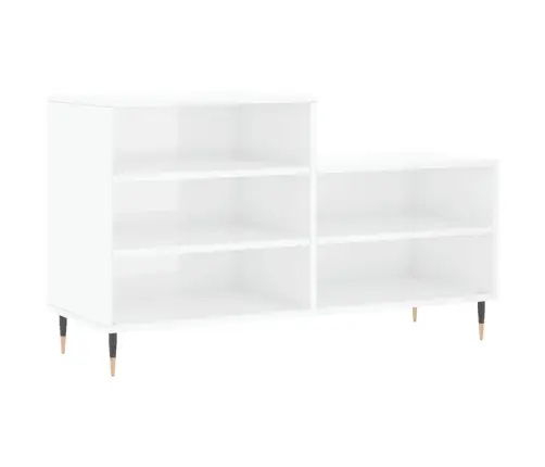 Apavu Plaukts, Spīdīgi Balts, 102X36X60 Cm, Inženierijas Koks Vidaxl