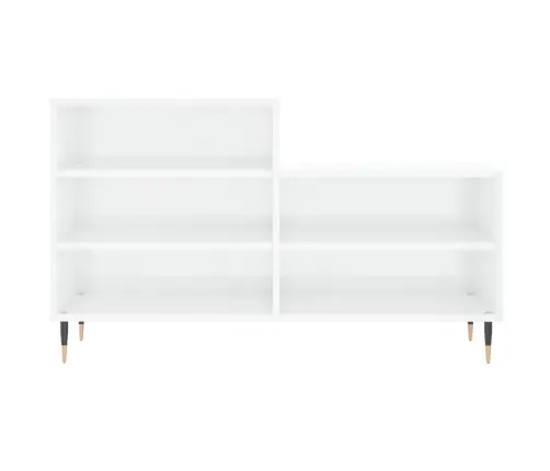 Apavu Plaukts, Spīdīgi Balts, 102X36X60 Cm, Inženierijas Koks Vidaxl