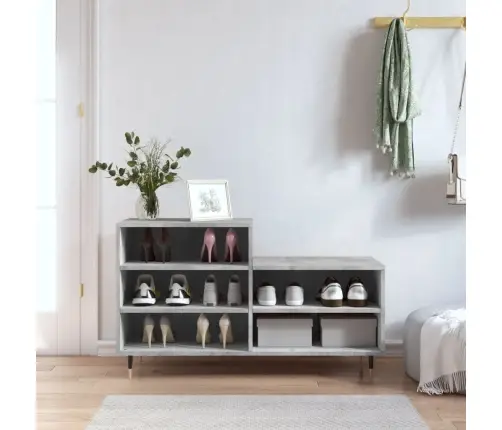 Apavu Plaukts, Betonpelēks, 102X36X60 Cm, Inženierijas Koks Vidaxl