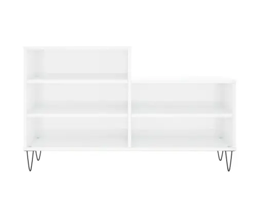 Jalatsikapp, Kõrgläikega Valge, 102X36X60 cm Tehispuit