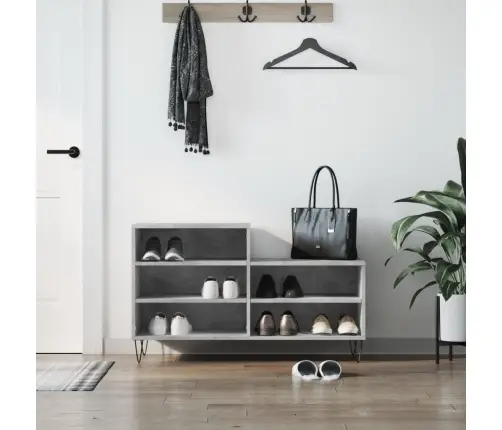 Apavu Plaukts, Betonpelēks, 102X36X60 Cm, Inženierijas Koks Vidaxl