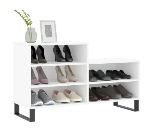 Jalatsikapp, Valge, 102 X 36 X 60 cm Tehispuit