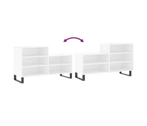 Jalatsikapp, Valge, 102 X 36 X 60 cm Tehispuit