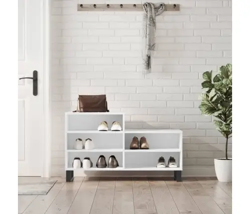 Jalatsikapp, Valge, 102 X 36 X 60 cm Tehispuit