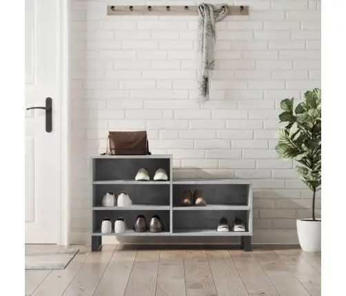 Apavu Plaukts, Betonpelēks, 102X36X60 Cm, Inženierijas Koks Vidaxl