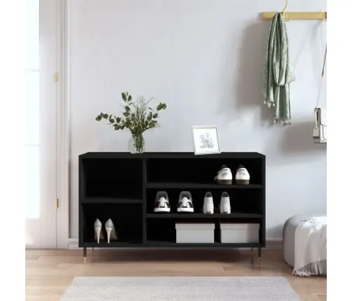 Apavu Plaukts, Melns, 102X36X60 Cm, Inženierijas Koks Vidaxl