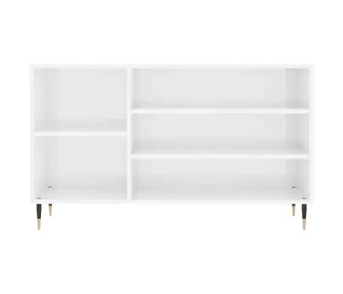 Apavu Plaukts, Spīdīgi Balts, 102X36X60 Cm, Inženierijas Koks Vidaxl