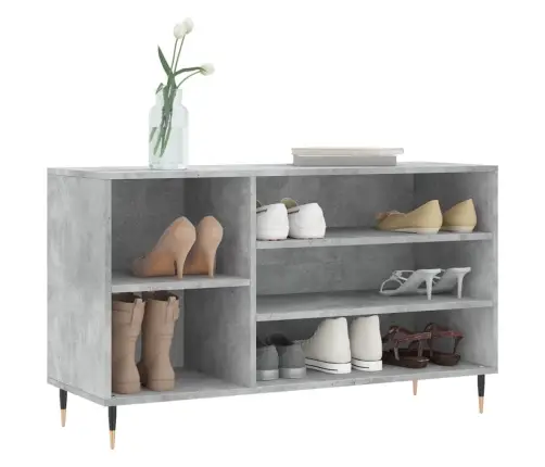 Apavu Plaukts, Betonpelēks, 102X36X60 Cm, Inženierijas Koks Vidaxl