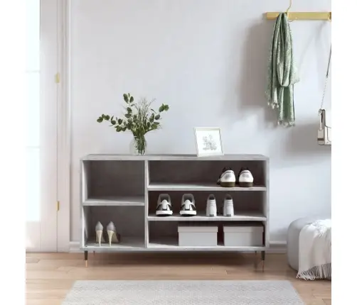 Apavu Plaukts, Betonpelēks, 102X36X60 Cm, Inženierijas Koks Vidaxl