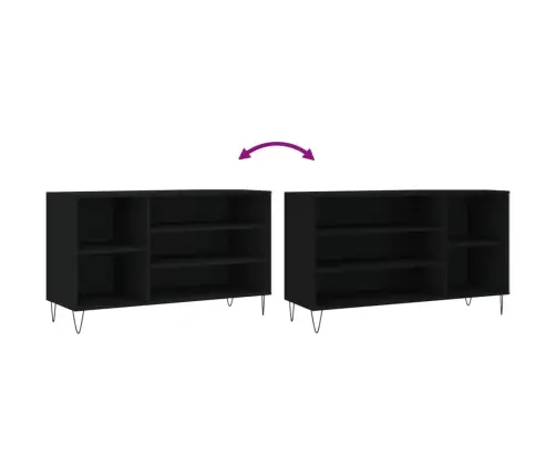 Apavu Plaukts, Melns, 102X36X60 Cm, Inženierijas Koks Vidaxl