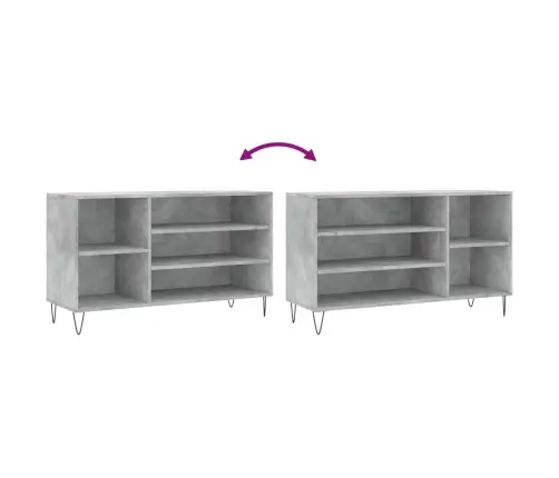 Apavu Plaukts, Betonpelēks, 102X36X60 Cm, Inženierijas Koks Vidaxl