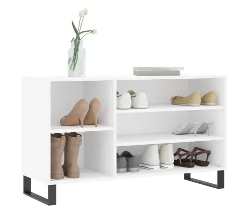 Apavu Plaukts, Balts, 102X36X60 Cm, Inženierijas Koks Vidaxl