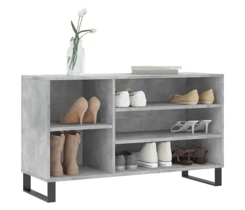 Apavu Plaukts, Betonpelēks, 102X36X60 Cm, Inženierijas Koks Vidaxl