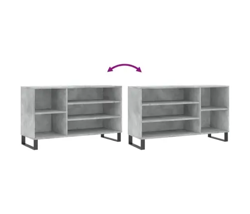 Apavu Plaukts, Betonpelēks, 102X36X60 Cm, Inženierijas Koks Vidaxl